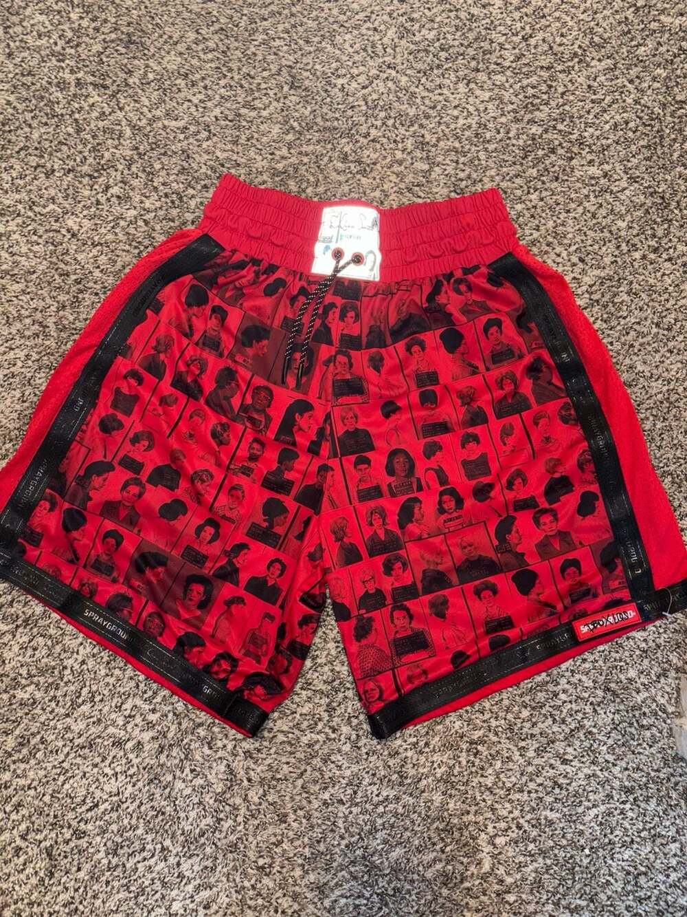 Sprayground x LaQuan Smith RARE Mugshot print Basketball Shorts